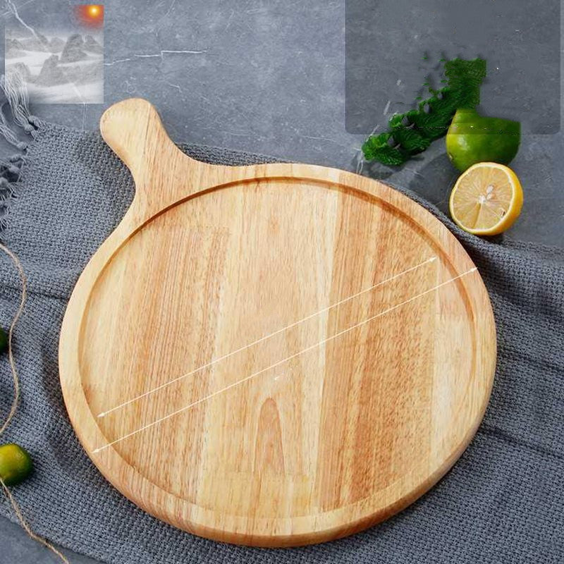 Pizza Sushi Steak Plate Logo Oak Plate