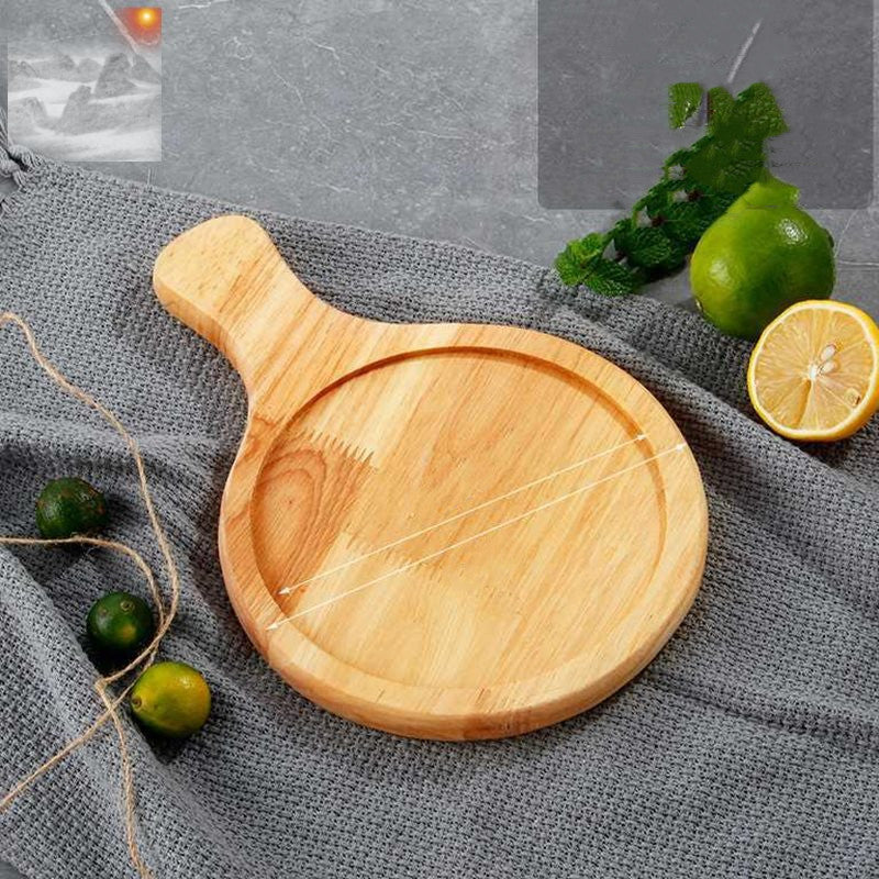 Pizza Sushi Steak Plate Logo Oak Plate