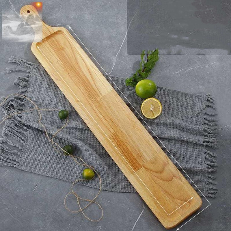 Pizza Sushi Steak Plate Logo Oak Plate