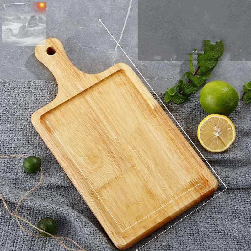 Pizza Sushi Steak Plate Logo Oak Plate