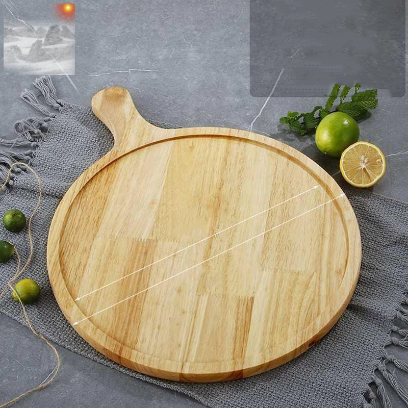 Pizza Sushi Steak Plate Logo Oak Plate