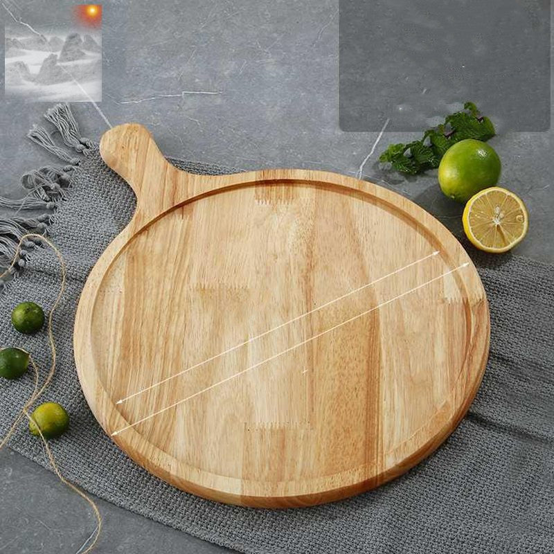 Pizza Sushi Steak Plate Logo Oak Plate