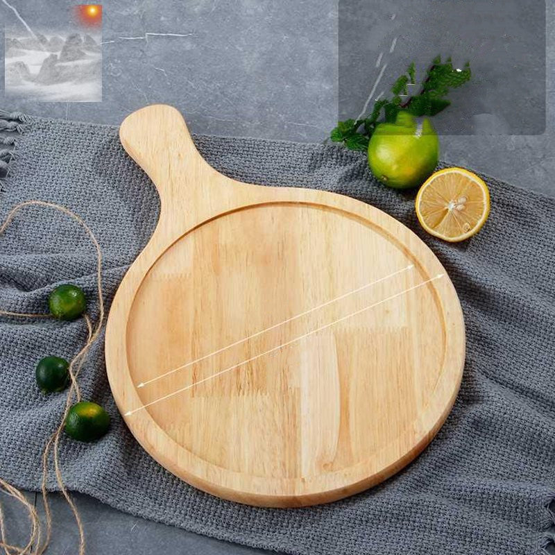 Pizza Sushi Steak Plate Logo Oak Plate