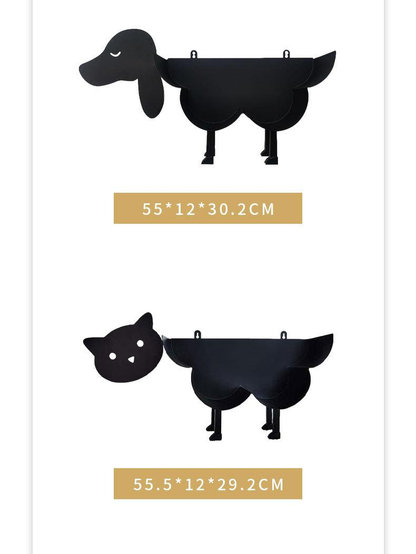 Toilet roll holder with animal motif