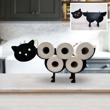 Toilet roll holder with animal motif