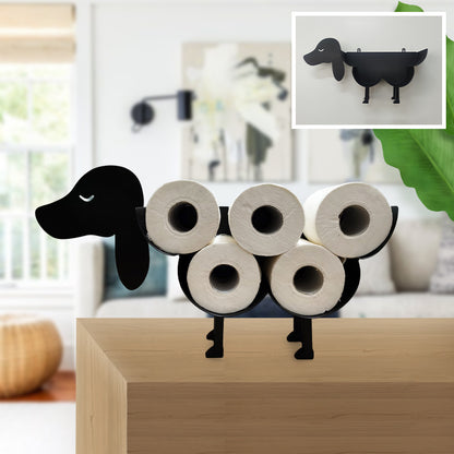 Toilet roll holder with animal motif