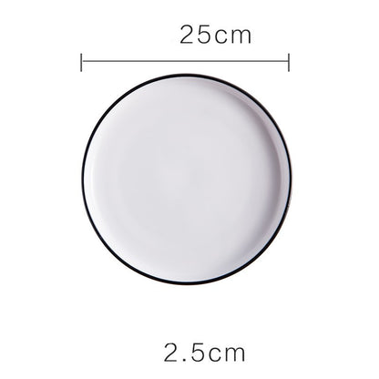 Einfacher Westernteller aus Keramik