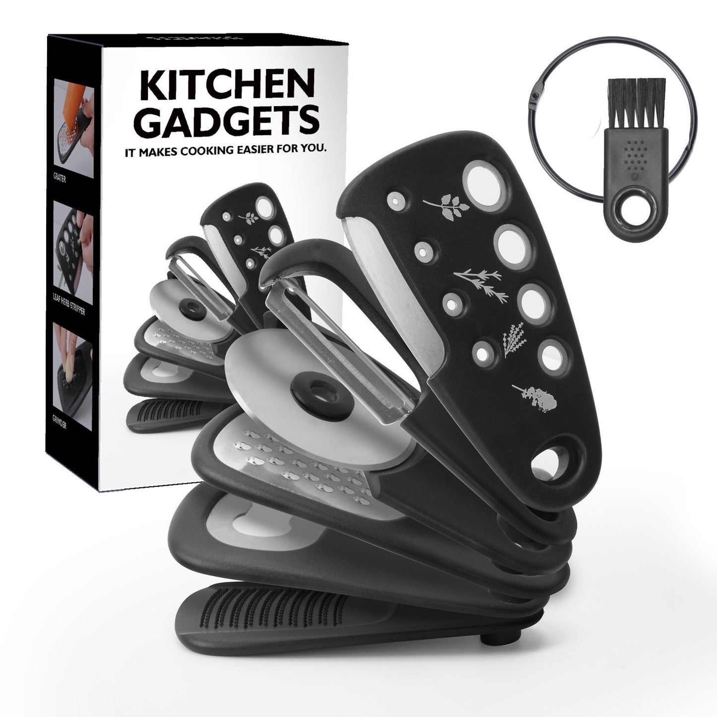 Stackable Kitchen Tools - 6 Useful Gadgets in one Set