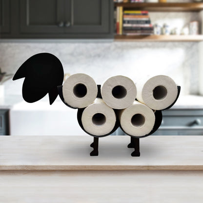 Toilet roll holder with animal motif