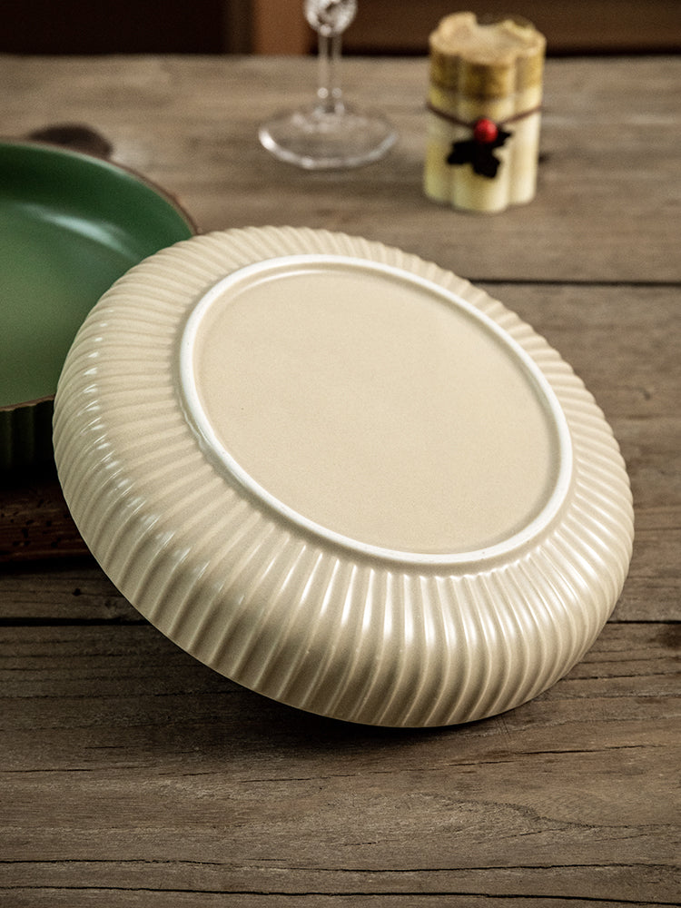 Vintage Keramik-Pfanne-Teller, Salatteller, leicht verdeckt