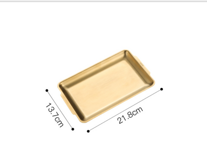Verdickte rechteckige Platte aus 304 Edelstahl, koreanische Grillplatte, Tablett-Aufbewahrungstablett