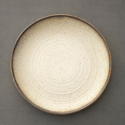 Steingut Teller Teller Retro Haushalt Keramik Geschirr Tablett Teller